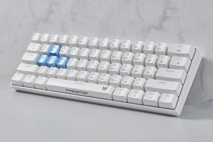 Acer Predator Aethon 330 Keyboard – Gaming Toetsenbord – 60% TKL – Bedraad en draadloos – Verlichting – Qwerty - Wit