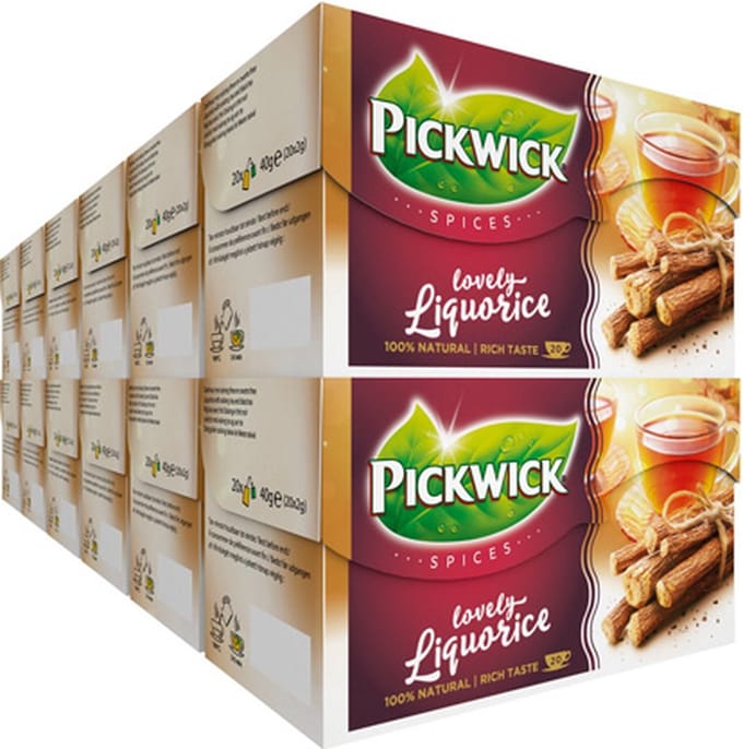 Pickwick Spices Zoethout Zwarte Thee - 12 x 20 theezakjes