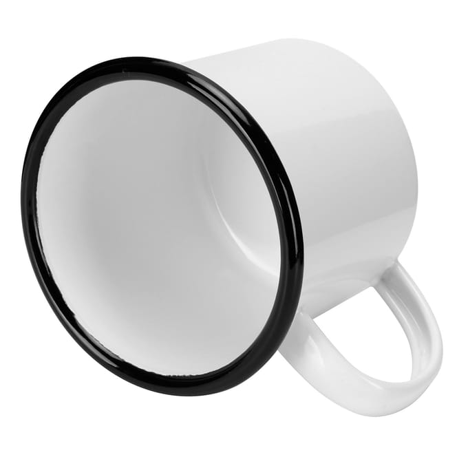 8cm 350ml Emaille Beker Milieuvriendelijke Verdikte Waterbeker voor Koffie Wijn Water wit