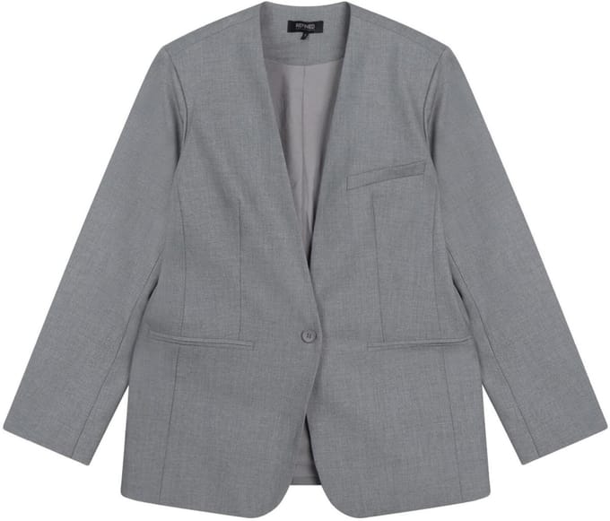 Refined Department Dames blazer mea collarless antra