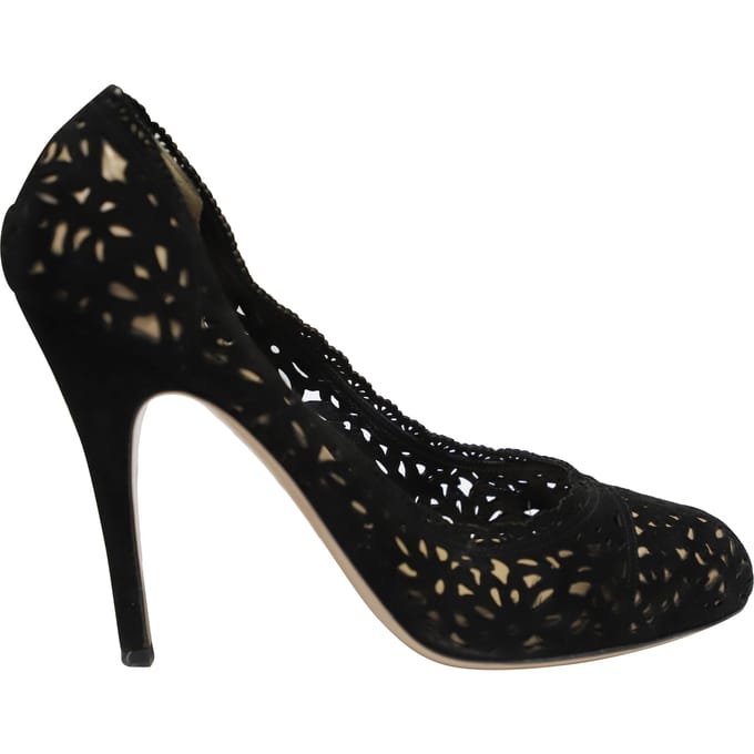 Valentino Garvani Laser Cut Pumps 115 in zwart suède