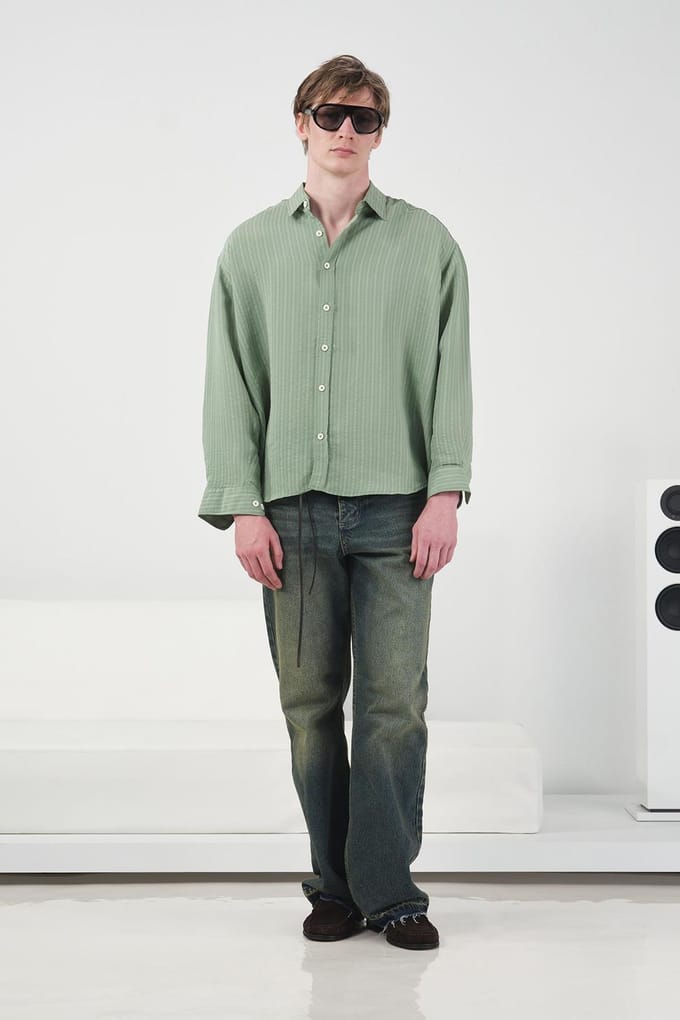 Casuele Gestreepte Lange Mouwen Knop Shirt