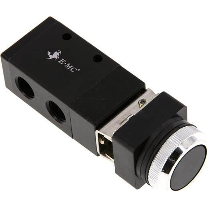 3/2 G1/4'' Universeel Knopbediend Zwart 0-8bar/0-112psi E.MC