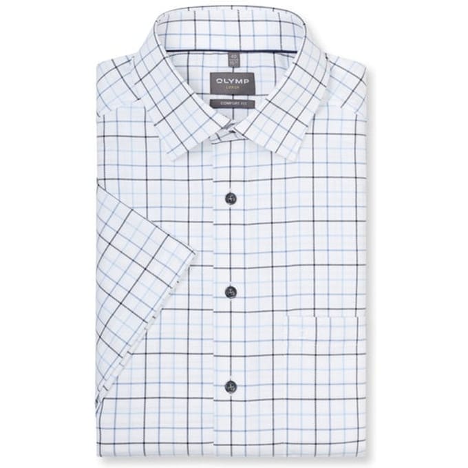 OLYMP Luxor Overhemd, Comfort Fit, New Kent, Bleu
