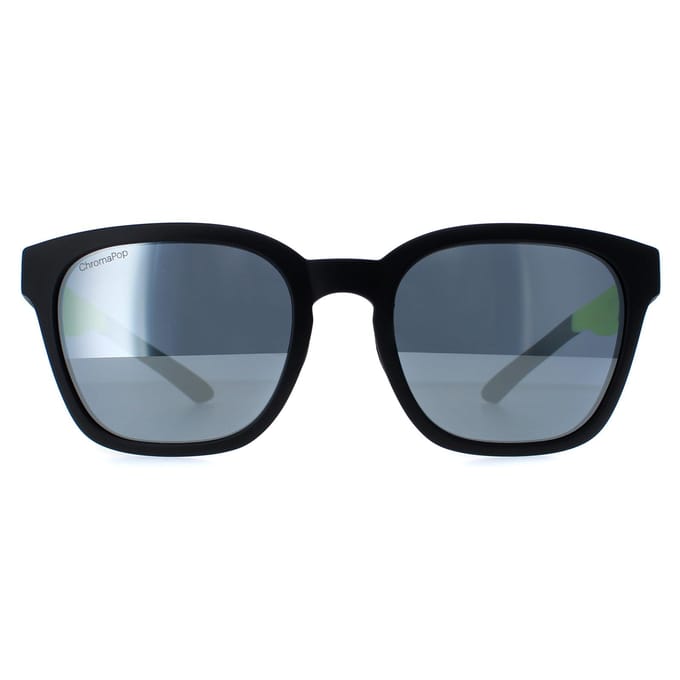 Smith Founder Slim PGC XB mat zwart geel chromapop zilver spiegel zonnebril