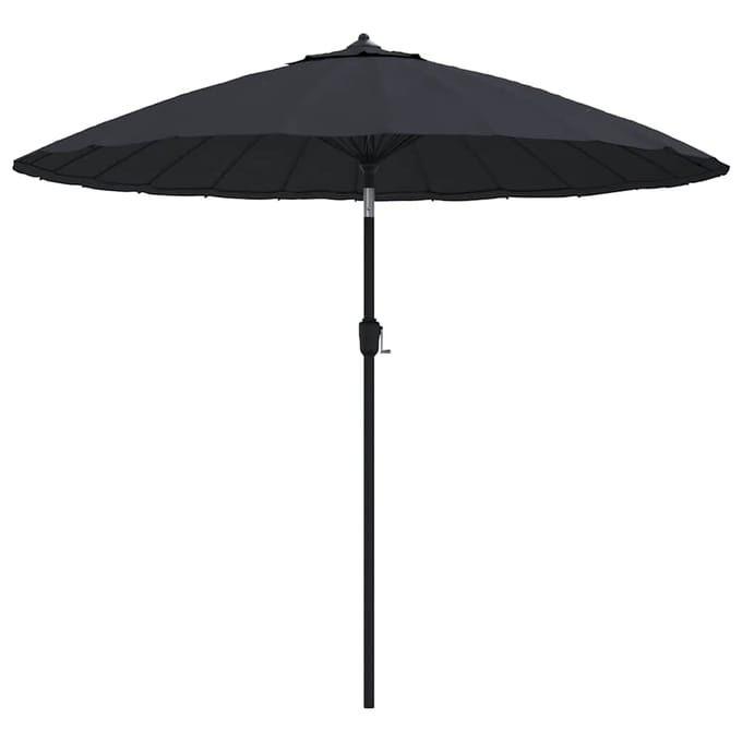 vidaXL - Parasol - met - aluminium - paal - 250 - cm - zwart