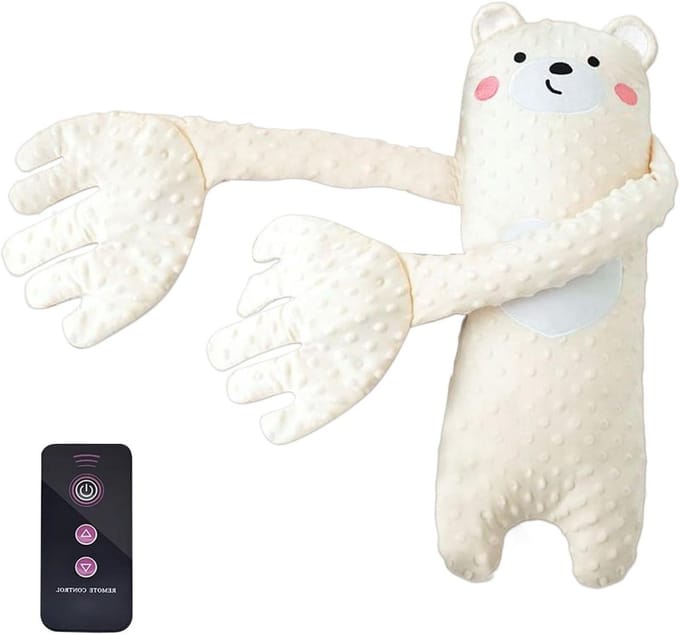 Baby Slaapkussen - Elektrisch Slaaphulp - Rustige Nachtrust - Zachte Tikbeweging - 68x25 cm - Beige