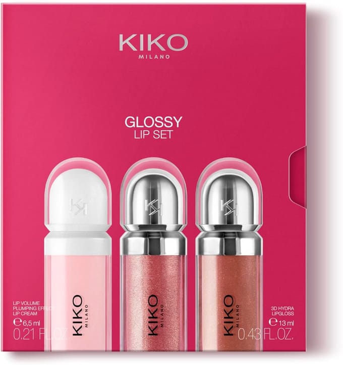 Glossy Lip Set met Hydraterende Lipglosses en Lipcrème voor Volle Lippen