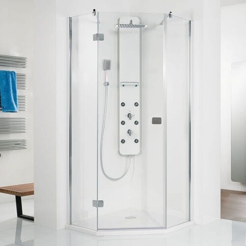 HSK Premium Softcube pentagonal shower 90 cm, left impact