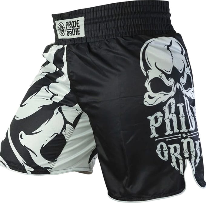 Fightshorts PRiDEorDiE "Reckless Bones" Zwart - M - Jeans Maat 32