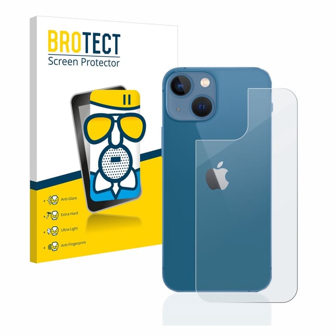 BROTECT - Screenprotector voor Apple iPhone 13 mini (Achterkant) - Folie Beschermfolie Beschermglas matte