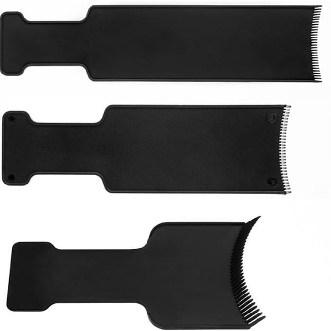 3 Stuks Balayage Bord Met Tanden Highlights Bord Haarverf Peddel Highlights Borstel black