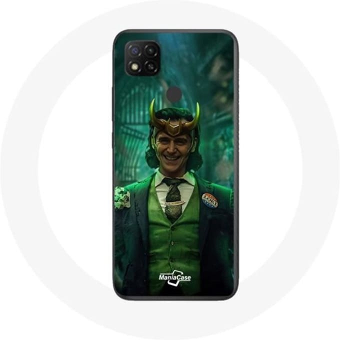 Coque pour Xiaomi Redmi 9C Loki Thor Ragnarok avec Casque Affiche Personnage Série Saison 1