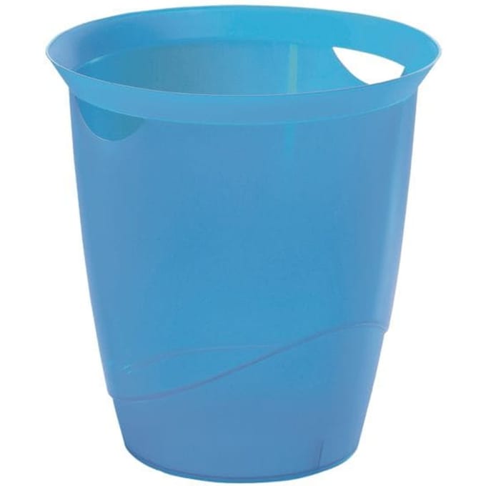 DURABLE TREND prullenbak 16l transluzent blauw