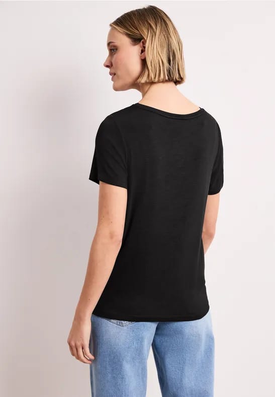 Shirt met korte mouwen, ronde hals en print
