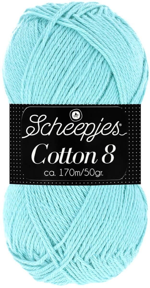 Scheepjes Cotton 8 50g - 663 Groen/Blauw
