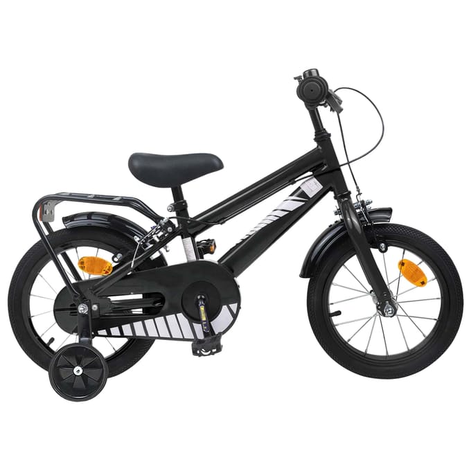 vidaXL - Kinderfiets - 12 - Inch - voor - 2-4 - jaar - oud - Zwart
