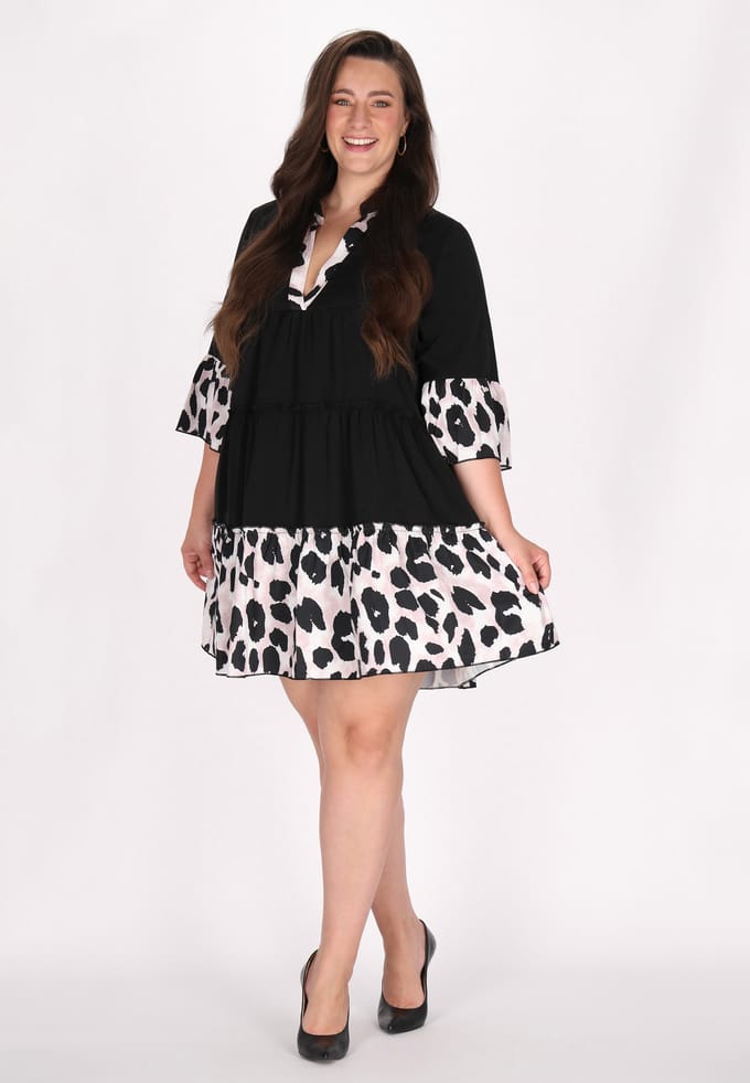Faina jurk Dames zwart