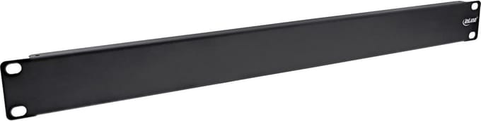 19 inch blinde plaat 1HE voor montageprofiel zwart