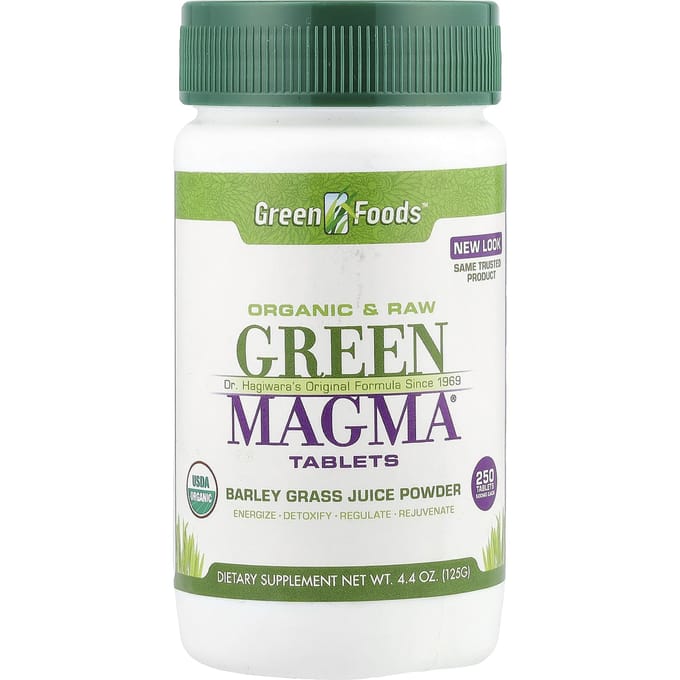 Green Magma®, Gerstegras Sap Poeder, 250 Tabletten, 125G(4.4Oz)
