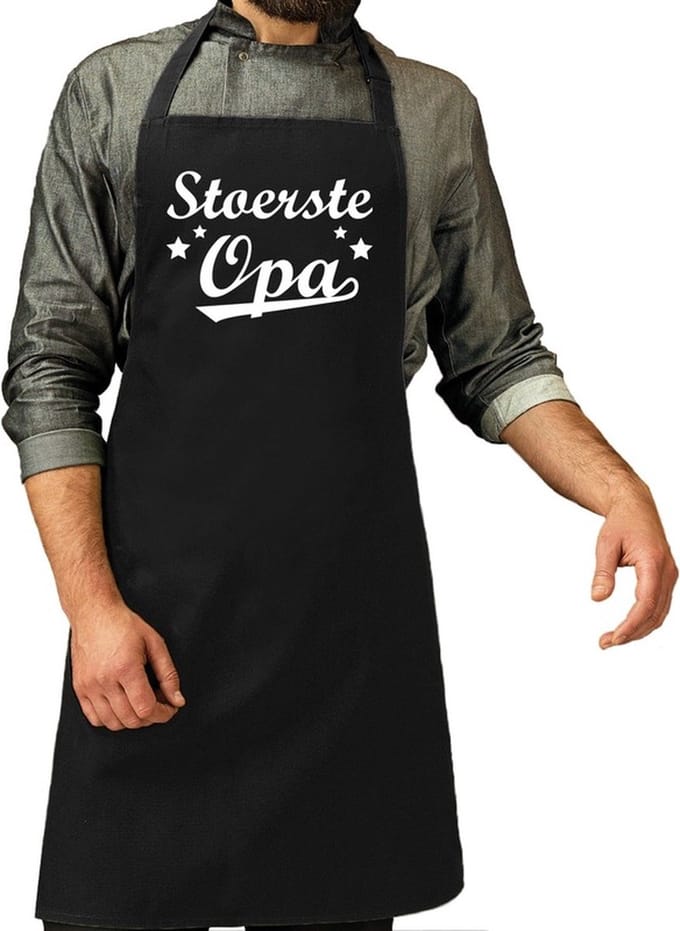 Stoerste opa cadeau bbq/keuken schort heren - kado schort voor opa