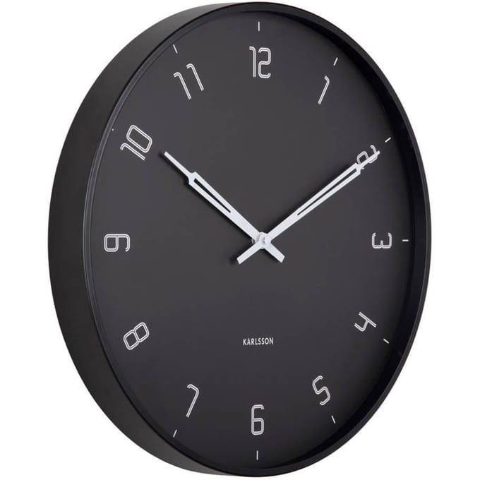 Karlsson Wandklok Stark - Zwart - Ø40cm - Wandklok Modern