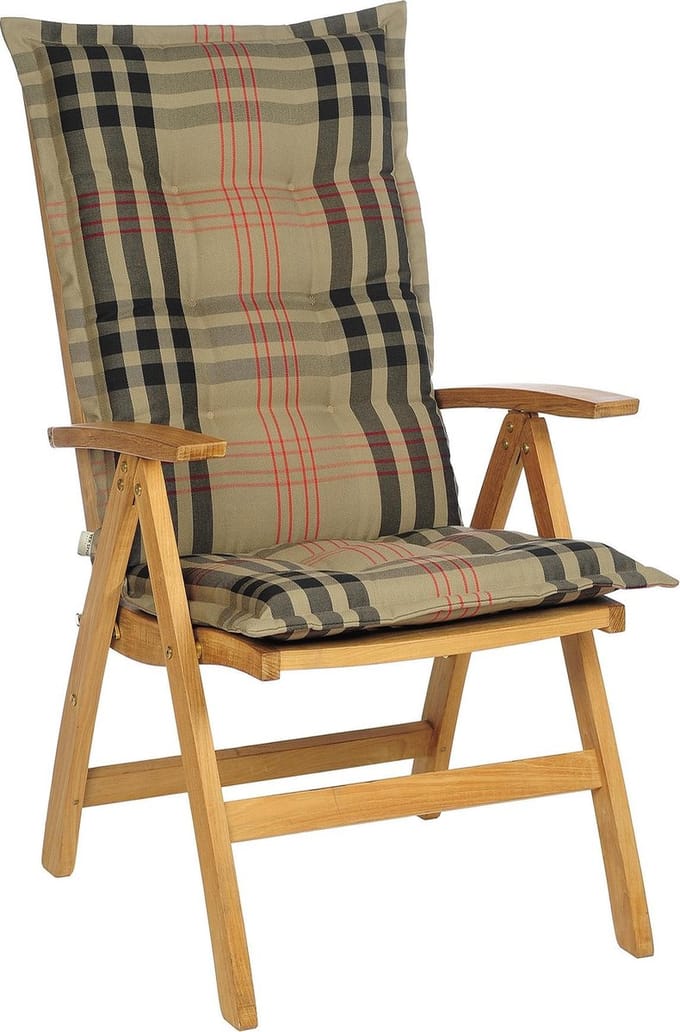 Tuinkussen Hoge Rug Dralon Mengs Taupe