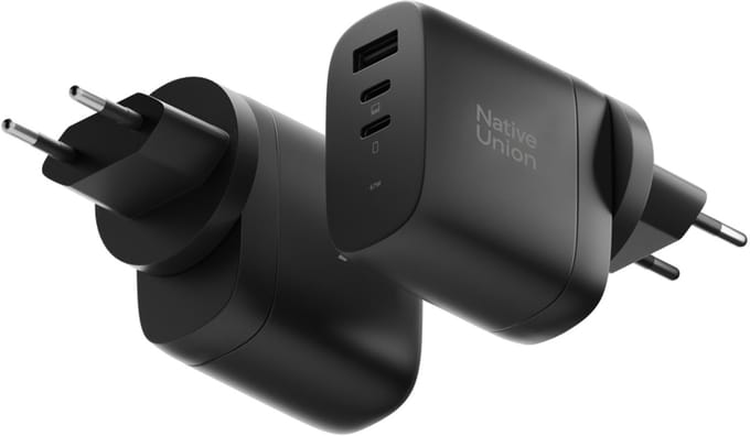 Native Union USB-C Wandlader 67W - International EU/ US/ UK - Zwart