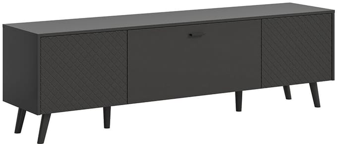 Linea dressoir 2 deuren 1 klepdeur mat grijs.