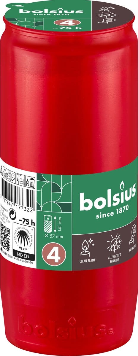Bolsius Graflicht Compo nr.4 rood