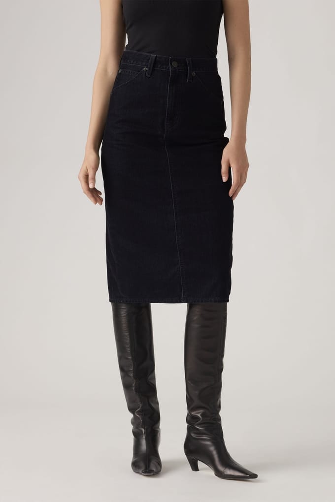 Levi's High Rise Back Slit Skirt Blue Taglia: W29 | Minigonne Outlet | Donna | Blu
