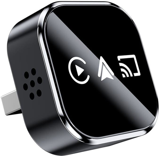 3-in-1 Geschikt voor iPhone CarPlay Wireless Adapter - Wireless CarPlay+mirrored link+plug and play, mini and stable USB/Type-C CarPlay adapter