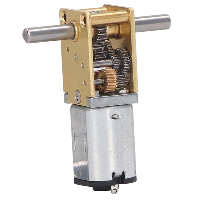 DC6V 190RPM Tandwielmotor met Bevestigingsbeugel Dubbele As Wormwiel Vertraging Micro Motor voor
