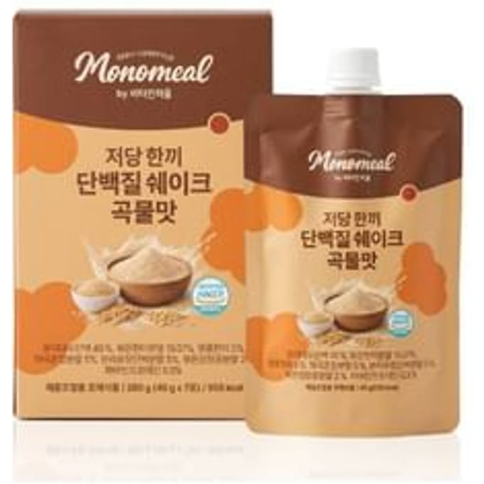 Monomeal Low-Sugar Meal Protein Shake Grainy Flavor 40g x 7 packets