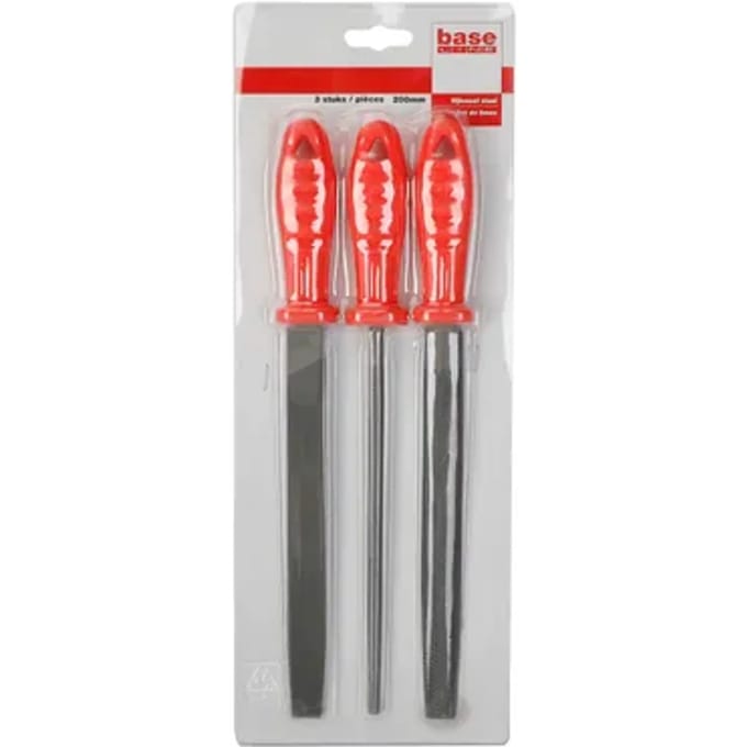 Baseline Vijlenset Metaal 200mm – 3 Stuks