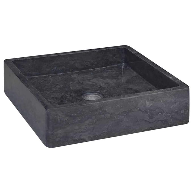 vidaXL - Gootsteen - 40x40x10 - cm - marmer - zwart