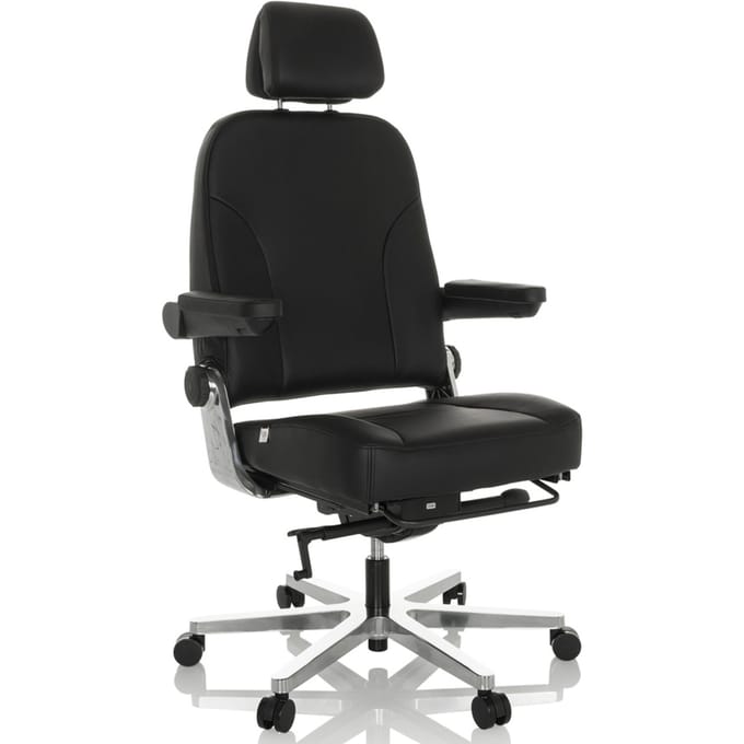 Bureaustoel / Directiestoel 24 HOURS F I leder zwart hjh OFFICE