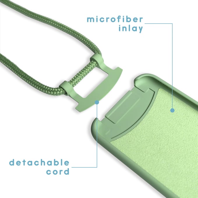 imoshion Color Backcover met afneembaar koord voor de Apple iPhone 12 (Pro) - Groen