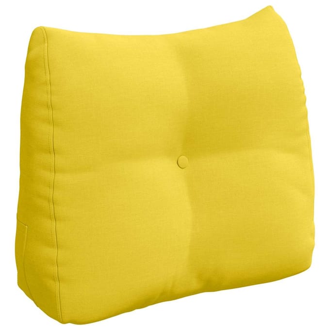 vidaXL - Rugkussen - Licht - Geel - 60 - x - 24 - x - 50 - cm - Stof