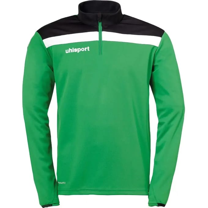 Uhlsport Offense 23 Ziptop Kinderen - Groen / Zwart / Wit | Maat: 164