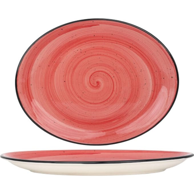 Bonna Serveerschaal - Aura Passion - Porselein - 36x28 cm - set van 2