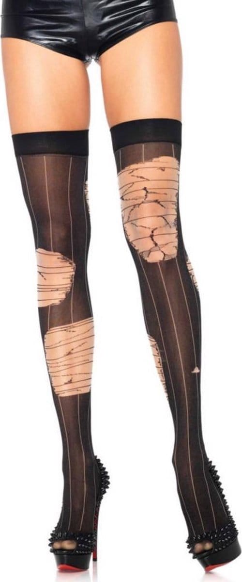 Leg Avenue Panty Striped Zwart