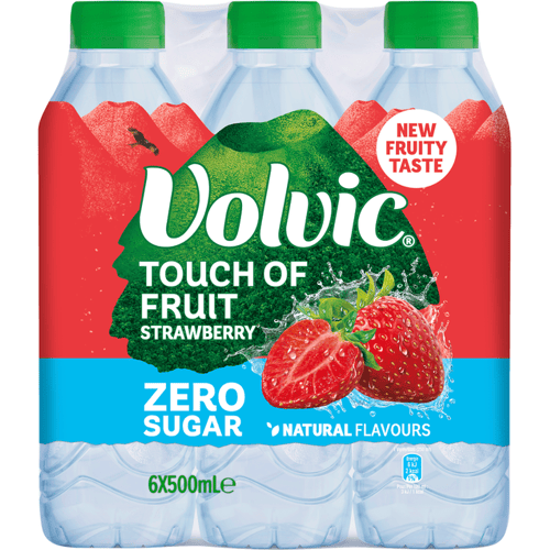 Volvic Touch of Fruit Aardbei - 6 x 500 ml