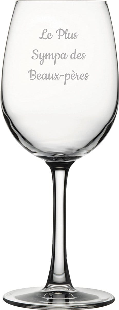 Witte wijnglas gegraveerd - 36cl - Le Plus Sympa des Beaux-pères