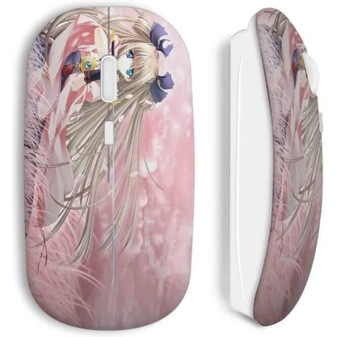 Souris sans fil - Girl Manga - Rose - Clé USB wifi incluse - Compatible Mac et PC