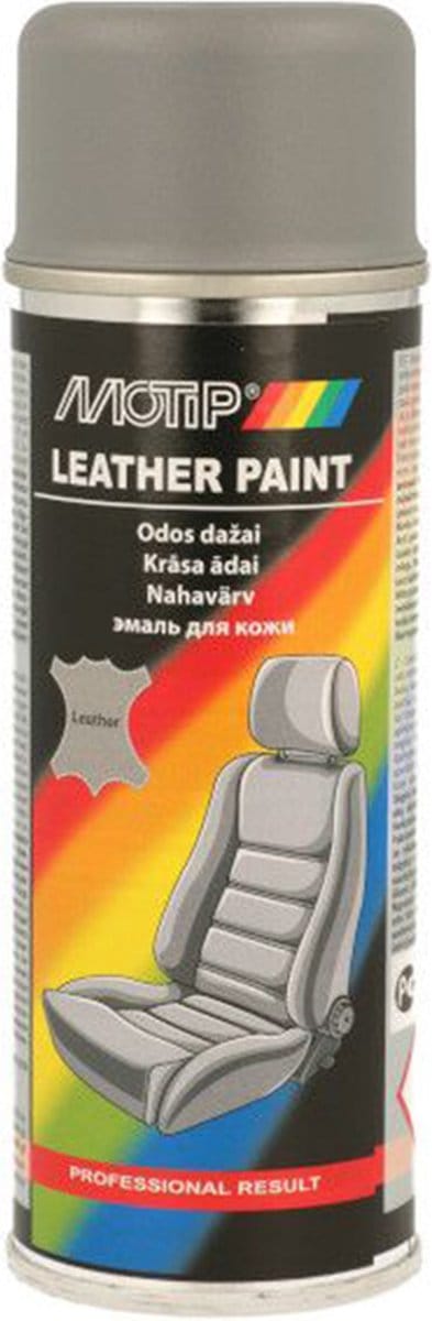 MoTip Leerverf GRIJS spuitbus 200ml