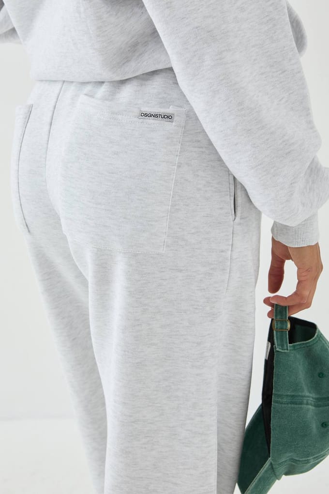 Dames DSGN Studio Oversized Cuffed Jogger | Ash Grey | Maat: Medium