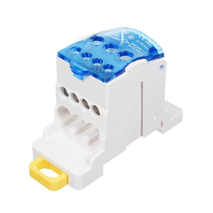 1 pak 6 posities schroefklemmenstrookblokken met deksel aansluitdoos aftakdoos Din Rail-terminal UKK80A