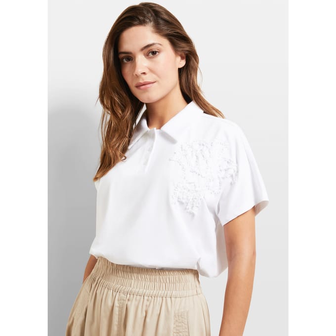 Bugatti Damen Poloshirt met applicaties