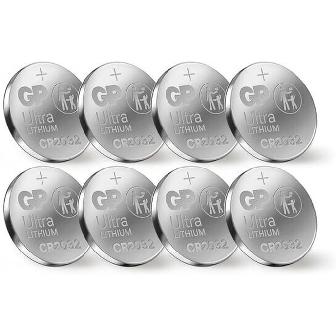 GP Ultra Lithium coin cell CR2032, 8-pack